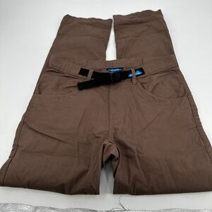 Kavu Brown Men's Casual Pants with Built-in Belt